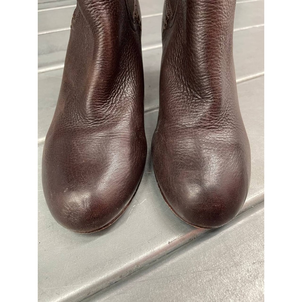 Frye Stella Chelsea Boots Womens 10M Dark Brown Leather Heel Bootie - Picture 3 of 12